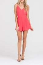  In & Out Romper-red