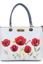  Floral Embroidered Tote