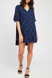  York Open Back 3/4 Ruffle Sleeve Dress
