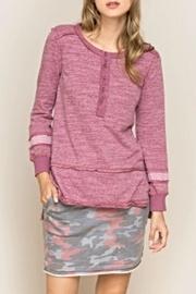 Melange Button Top