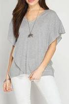  Simple V Neck Tee