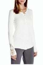  Ivory Lace Henley