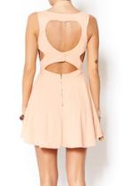  Peach Open Heart Dress