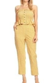  Plaid Smocked Top