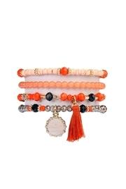  Fur Ball, Tassel-beads-stretch-bracelet