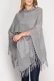  Fringed Poncho Shawl