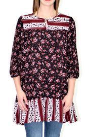  Burgundy Print Tunic