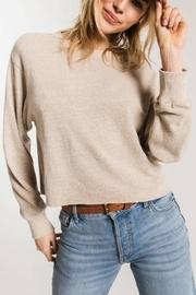  Knit Crop Sweatshirt