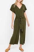  Cropped Jumpsuit, Olive