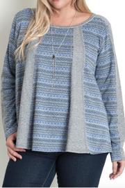  Plus A-line Patchwork Top