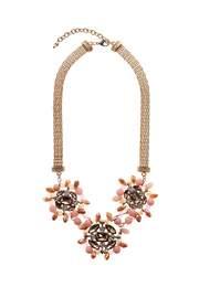  Pink Crystal Statement Necklace