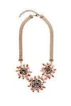  Pink Crystal Statement Necklace