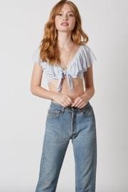  Chambray Stripe Crop