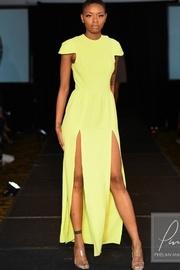  Kellie Lime Slit Dress