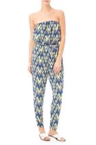  Strapless Printed Jumpsuit