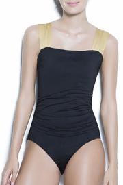  Wide Strap One Piece Swimsuit