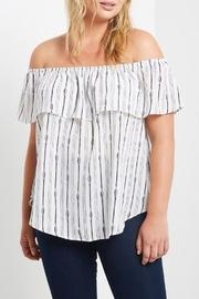  Off-shoulder Stripe Top
