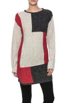  Color Block Sweater Tunic