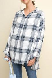  Plaid High-low Top