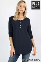  Button Neck Tunic