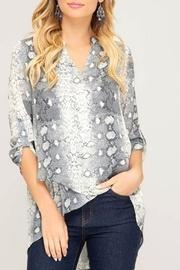 High-low Snakeskin Blouse