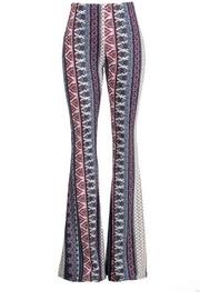  Brush Printed Bell-bottoms