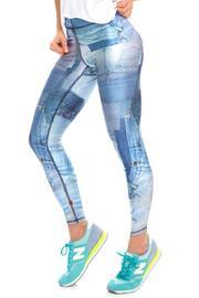  Denim-patchwork Performance Leggings