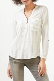  Textured Striped Blouse