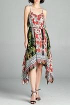  Brick Asymmetrical Dress