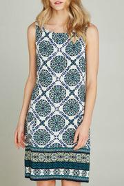  Positano Tole Print Shift Dress