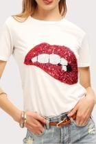  Sequin Lip Shirt