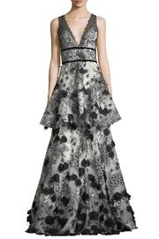  Tiered Embroidered Gown
