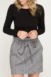  Woven Plaid Skirt