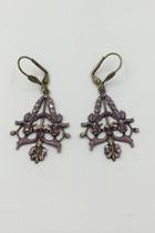  Lilac Enamel Earring