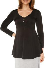  Long-sleeve Henley-neck Tunic