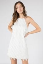  Ruffled White Dress