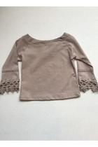  Taupe Crochet Top