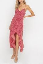  Floral Ruffle-slit Dress