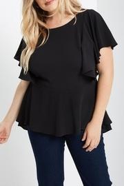  Black Ruffle Blouse