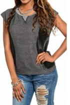  Faux Leather-inserts Tank