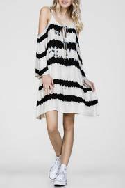 Cold Shoulder Tie Dye Dress