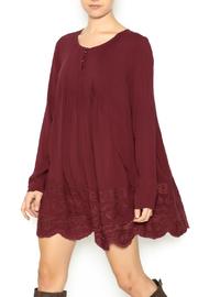  Marsala Pin Tuck Tunic