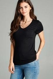  Solid V-neck Top