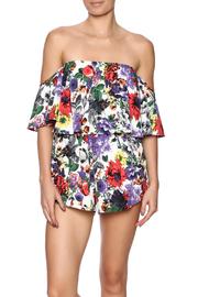  Top Overlay Print Romper