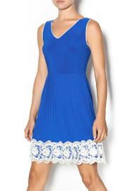  Royal Blue Pleated Dress