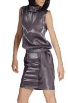  Sleeveless Metallic Top