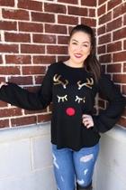  Metallic Reindeer Sweatshirt