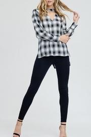  B & W Plaid Tunic