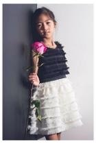  Colorblock Fringe Dress
