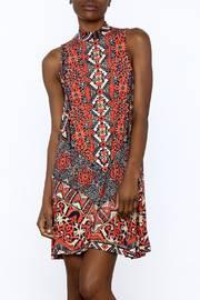 Grecian Coral Sleeveless Dress
